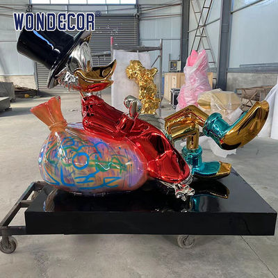 Customized hot selling large outdoor square stone Gaoshu resin/fiberglass sculpture