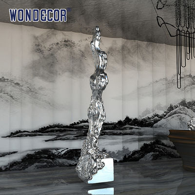 Large Hotel Lobby Casting Stainless Steel Sculpture Metal Art Abstract Tree Root