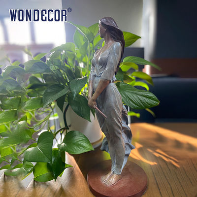 Modern Small Indoor Gauze Skirt Beauty Bronze Sculpture Desktop Ornament