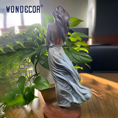 Modern Small Indoor Gauze Skirt Beauty Bronze Sculpture Desktop Ornament