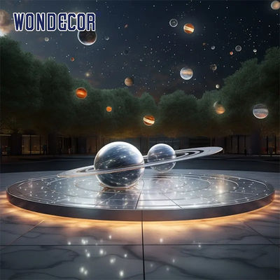 Large Outdoor Metal Forging Stainless Steel Garden Ornaments Planet