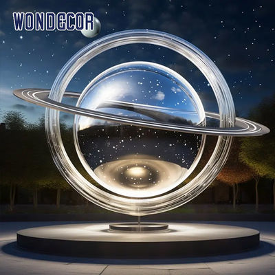Large Outdoor Metal Forging Stainless Steel Garden Ornaments Planet