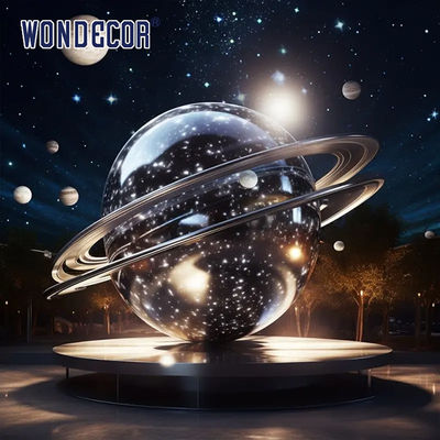 Large Outdoor Metal Forging Stainless Steel Garden Ornaments Planet