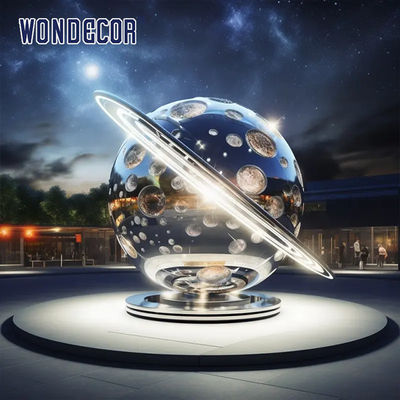 Large Square Metal outdoor stainless steel sculpture Abstract Galaxy Universe