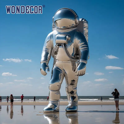Modern Outdoor Metal Large Stainless Steel Sculpture Astronaut