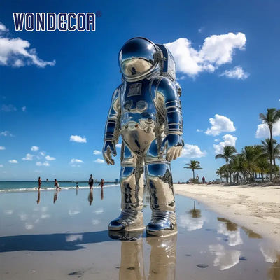 Modern Outdoor Metal Large Stainless Steel Sculpture Astronaut