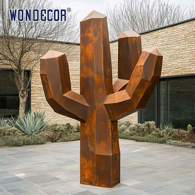Outdoor Villa Garden Koteng Steel Cactus Sculpture