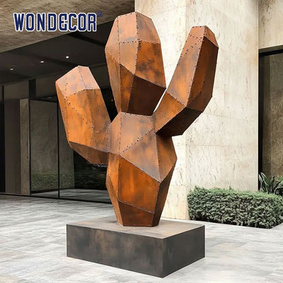 Outdoor Villa Garden Koteng Steel Cactus Sculpture
