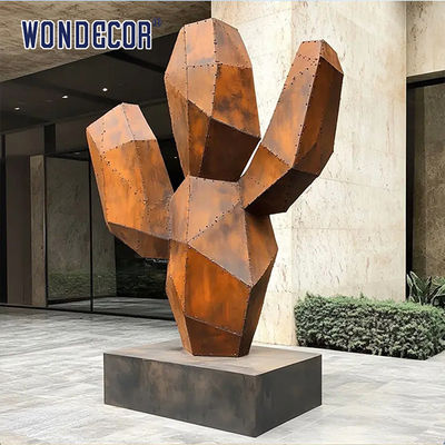 Outdoor Villa Garden Koteng Steel Cactus Sculpture