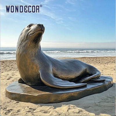 Life Size Bronze Otarie Statue For Coastal Spaces Marine Decor