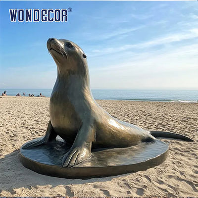 Life Size Bronze Otarie Statue For Coastal Spaces Marine Decor