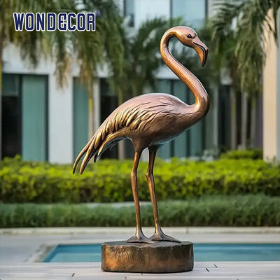 Garden Flamingo Statues In Bronze Perfect For Outdoor Decor