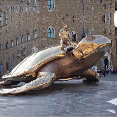 120cm Outdoor Bronze Sea Turtle Sculpture Perfect For Theme Park Display