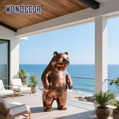 Famous Animal Casting Life Size Outdoor Garden Statue Bronze Panda Sculpture