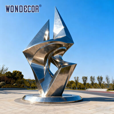 Large - Scale Modern - Style Outdoor Stainless Steel Metal Art Sculpture