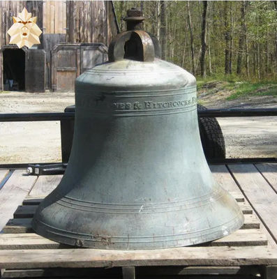 Brass Color Large Bronze Bell 3D+2D Design Metal Casting And Polishing