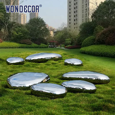Geometry Cobble Stainless Steel Garden Sculptures 3 Dimensional