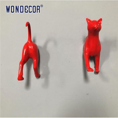 Geometric Cat Stainless Steel Modern Sculpture Passing Through Wall