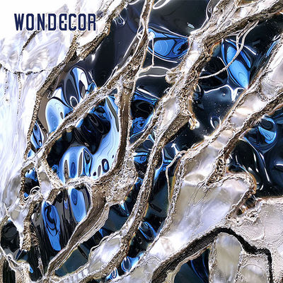 Smooth Stainless Steel Sculpture Metal Wall Art Customized Abstract Home Decoration
