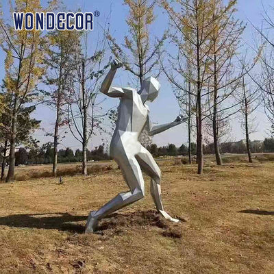 Outdoor Garden Metal Forging Technology Geometric Sports Men's Stainless Steel Sculpture