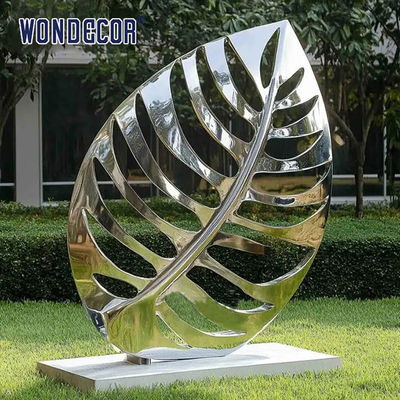 Hotel Garden Outdoor Decoration Stainless Steel Leaf Sculpture