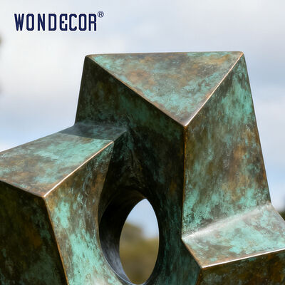 Large Outdoor Modern Metal Decorative Geometric-Shaped Bronze Sculpture for Squares