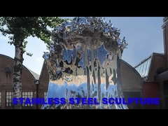 WONDERS Odlewanie rzeźby ze stali nierdzewnej Metalowa rzeźba fali 250 cm